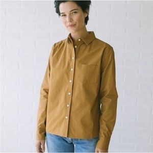 Tradlands Goodall 101 poplin shirt in sienna